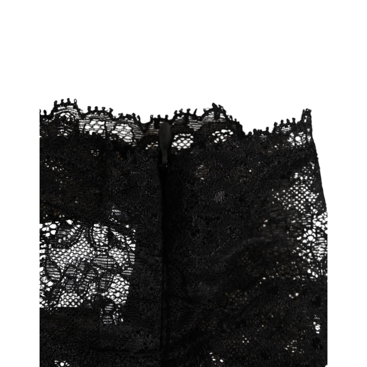 Dolce & Gabbana Black Lace Bandeau Bustier Top Sheer Stretch Underwear