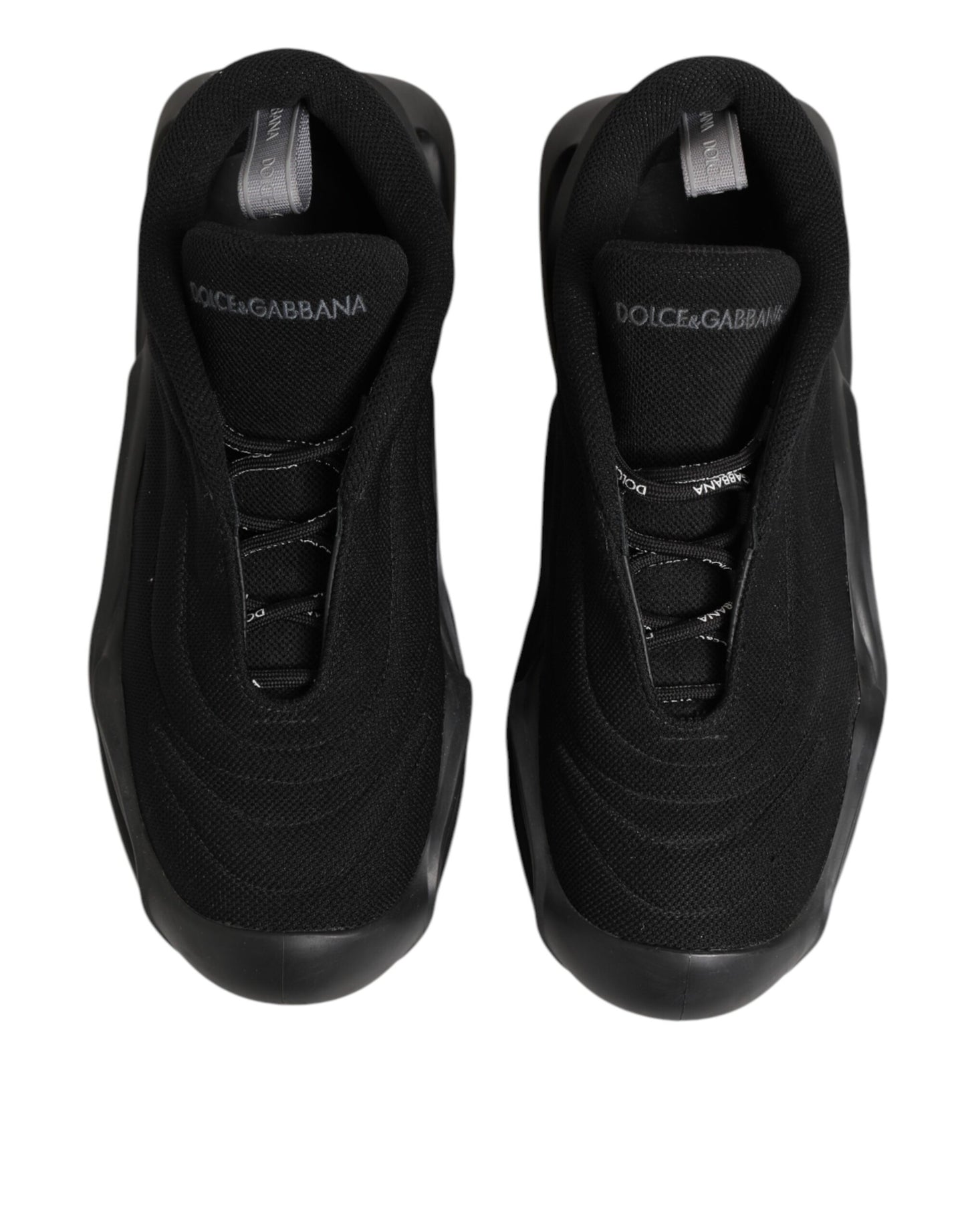 Dolce & Gabbana Black Lace Up Wave Low Top Men Sneakers Shoes