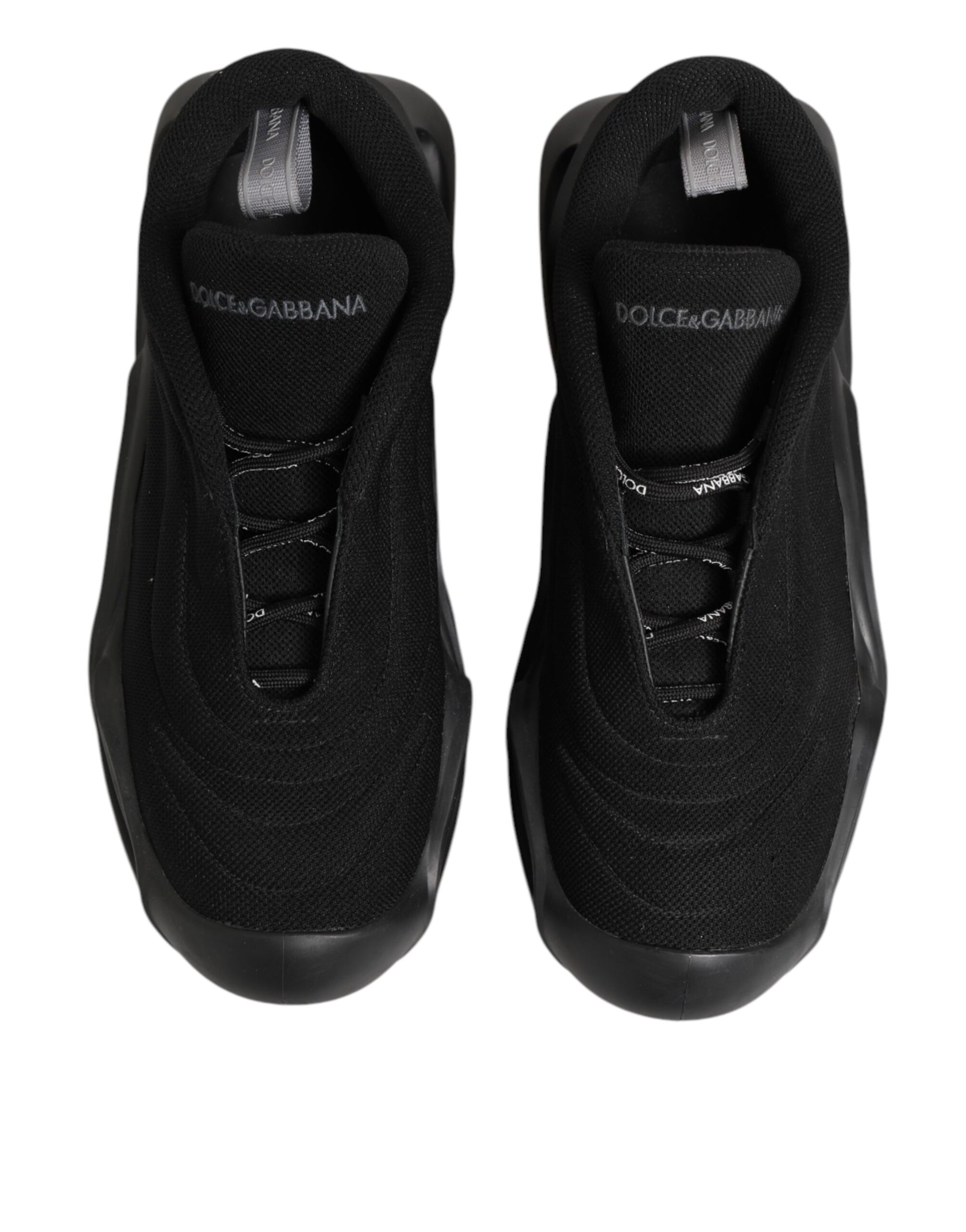 Dolce & Gabbana Black Lace Up Wave Low Top Men Sneakers Shoes