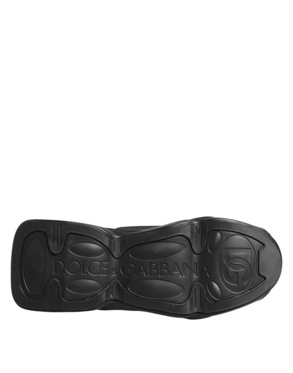 Dolce & Gabbana Black Lace Up Wave Low Top Men Sneakers Shoes