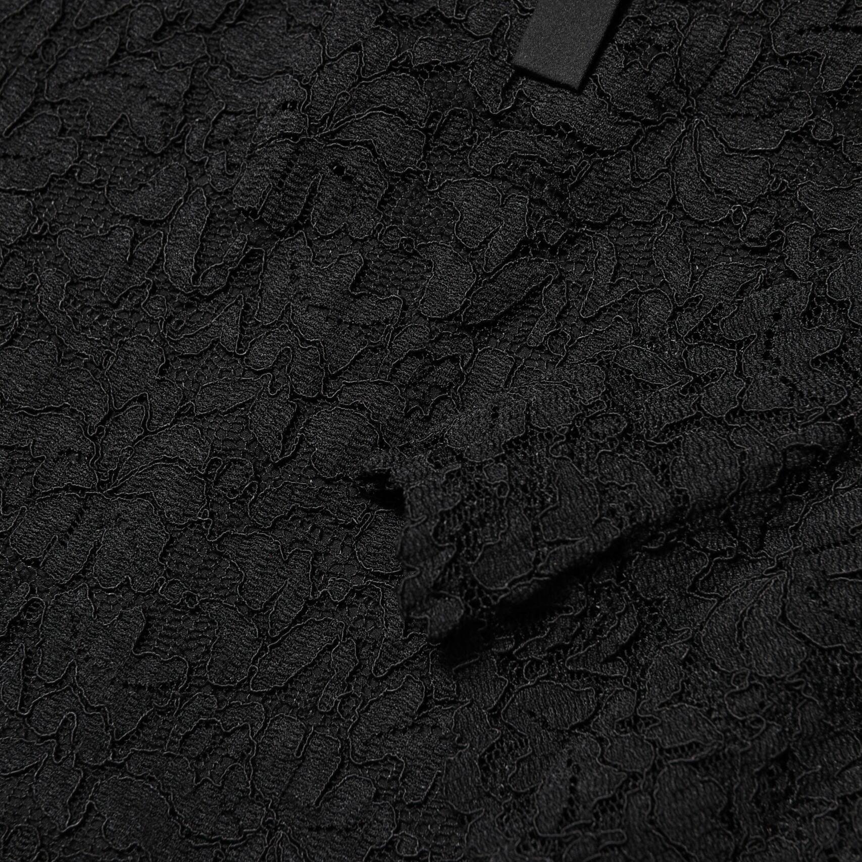 Dolce & Gabbana Black Nylon Lace Long Sleeve Blouse Top