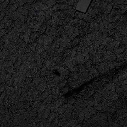 Dolce & Gabbana Black Nylon Lace Long Sleeve Blouse Top