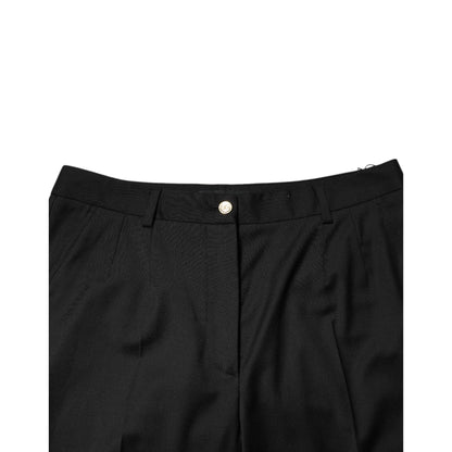 Dolce & Gabbana Black Polyester Tapered Women Trouser Pants
