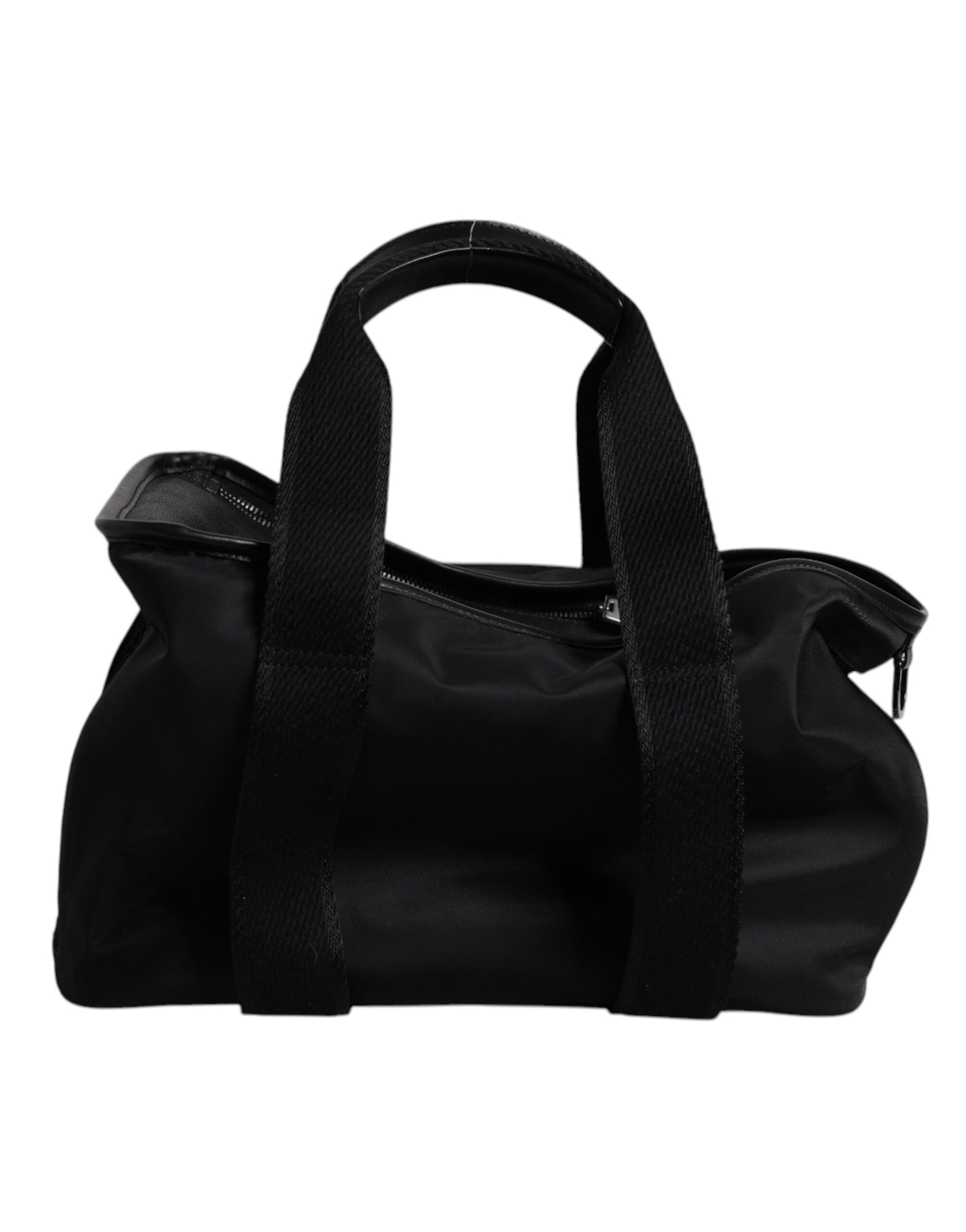 Dolce & Gabbana Black Shoulder Strap Pet Carry Logo Plaque Bag