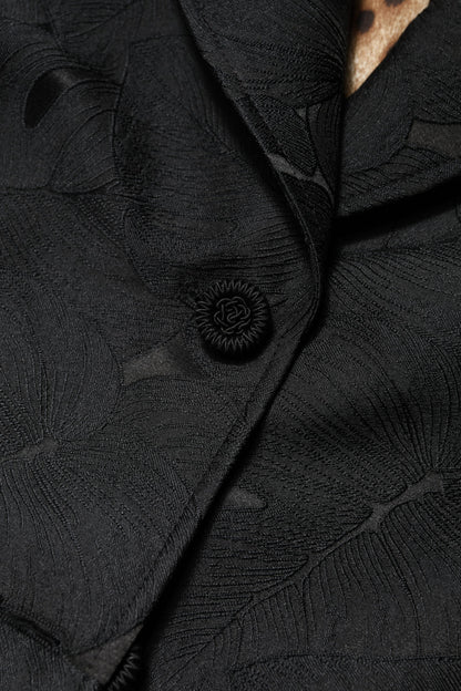 Dolce & Gabbana Black Single Breasted Trench Coat Jacket