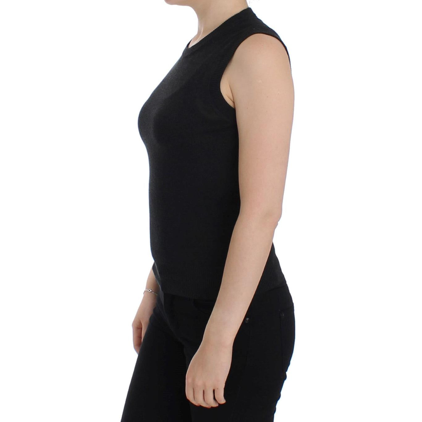 Dolce & Gabbana Black Sleeveless Crewneck Vest Pullover