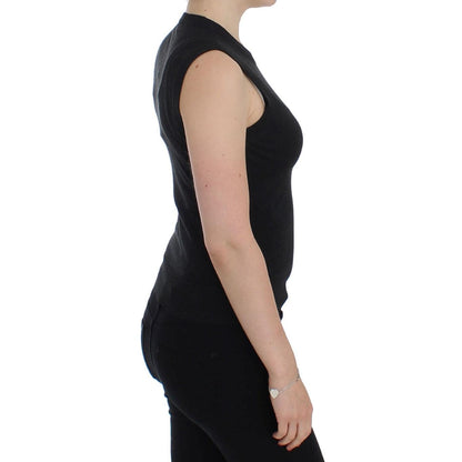 Dolce & Gabbana Black Sleeveless Crewneck Vest Pullover
