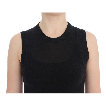 Dolce & Gabbana Black Sleeveless Crewneck Vest Pullover