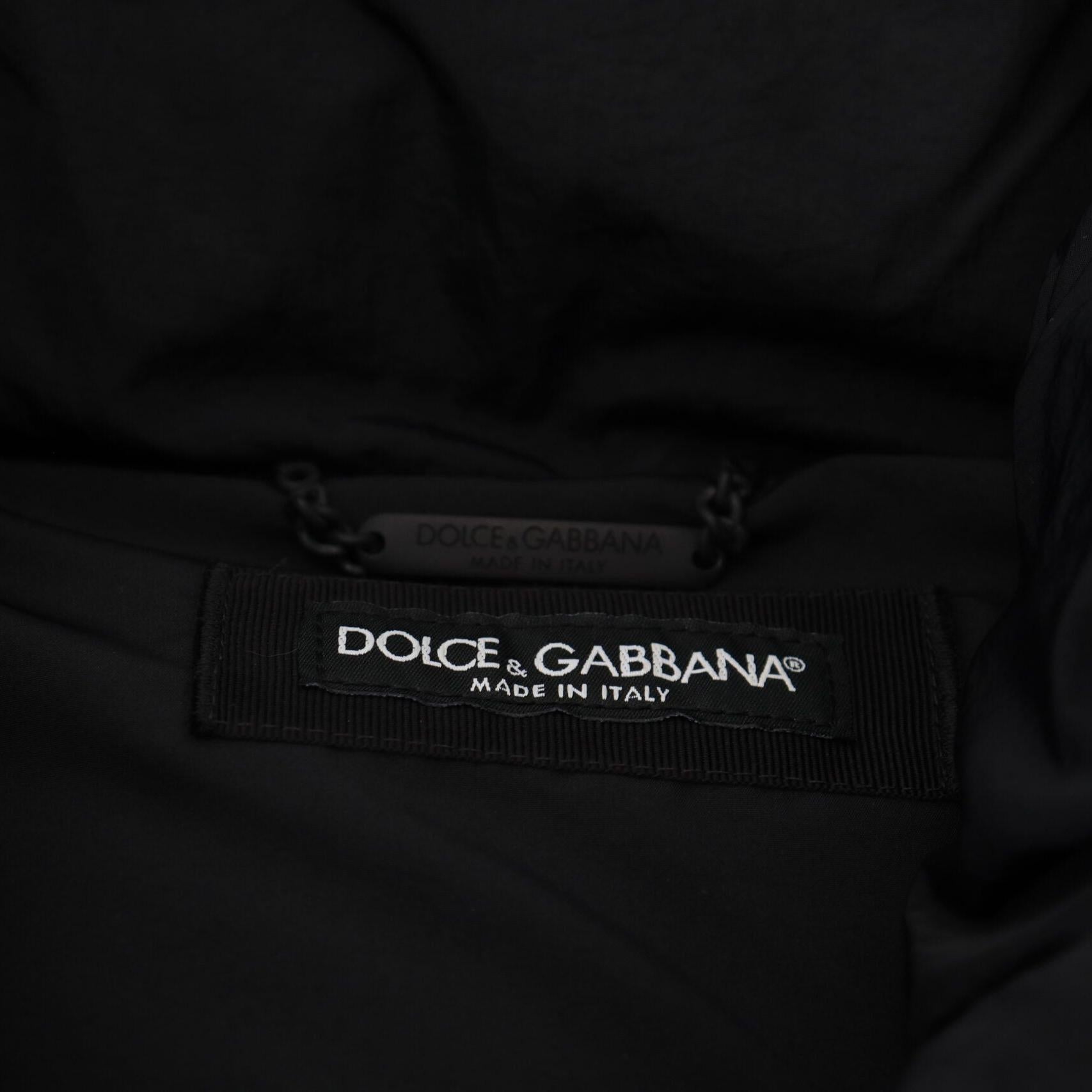 Dolce & Gabbana Black Sleeveless DG Metal Embellishment Jacket