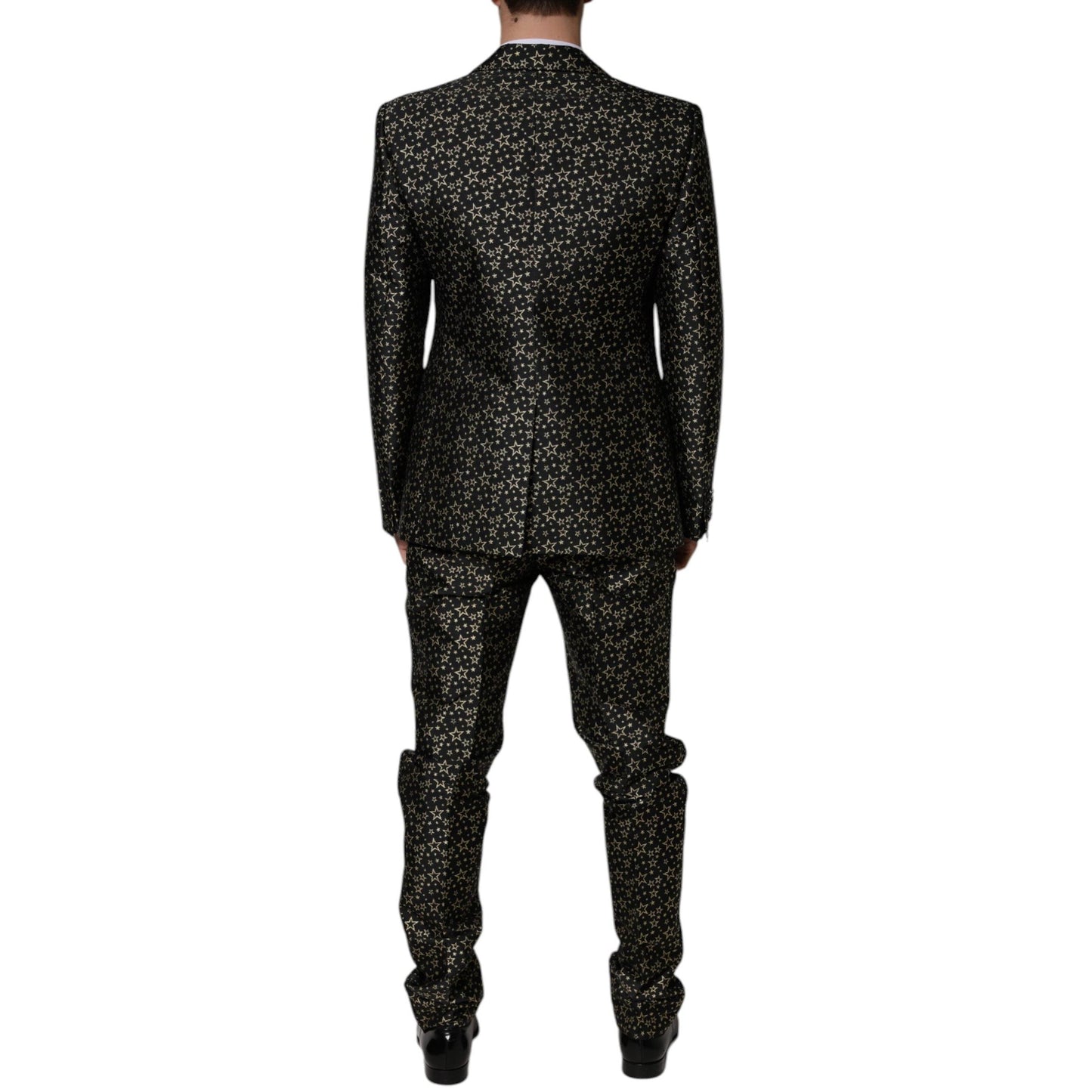 Dolce & Gabbana Black Stars Jacquard SICILIA 2 Piece Suit