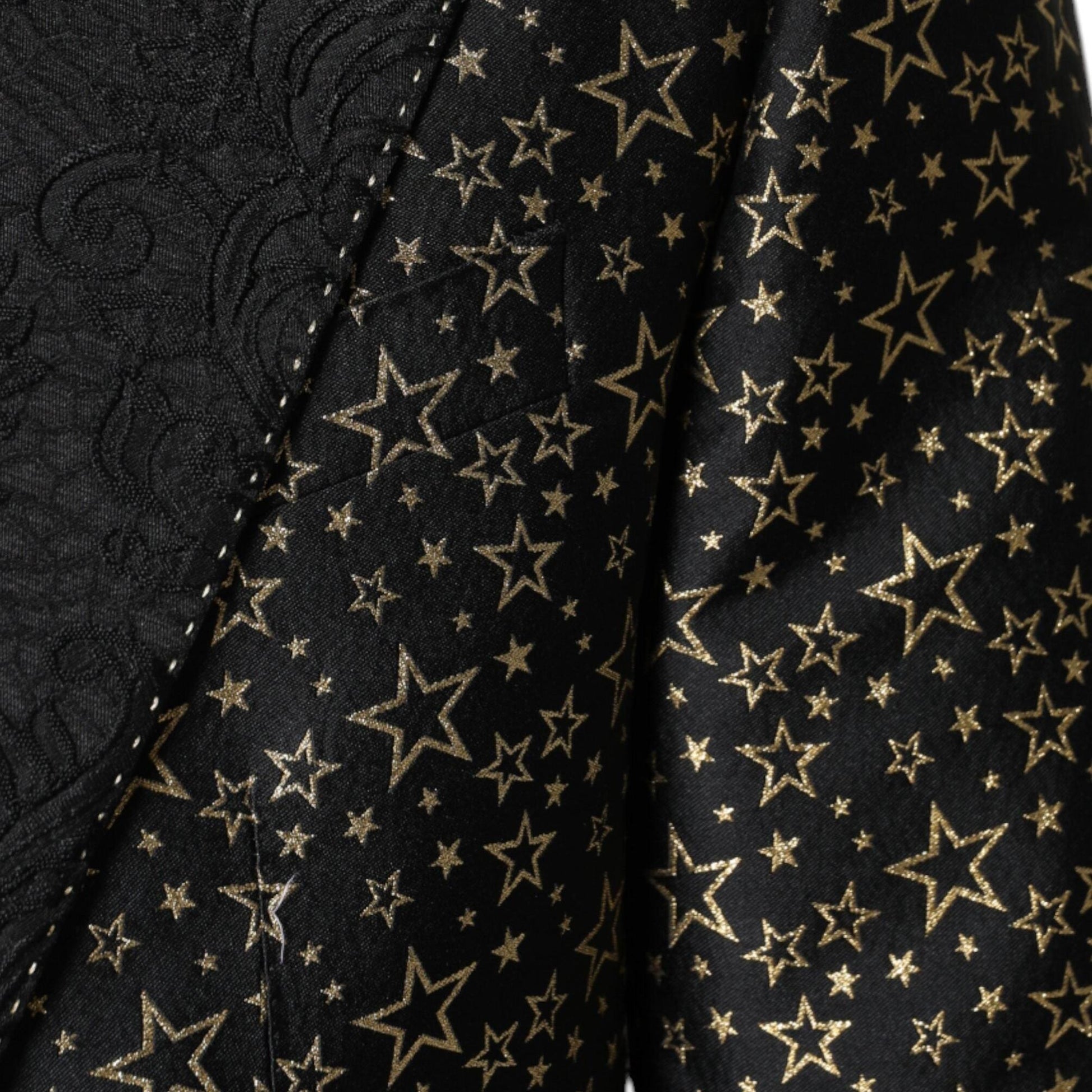 Dolce & Gabbana Black Stars Jacquard SICILIA 2 Piece Suit