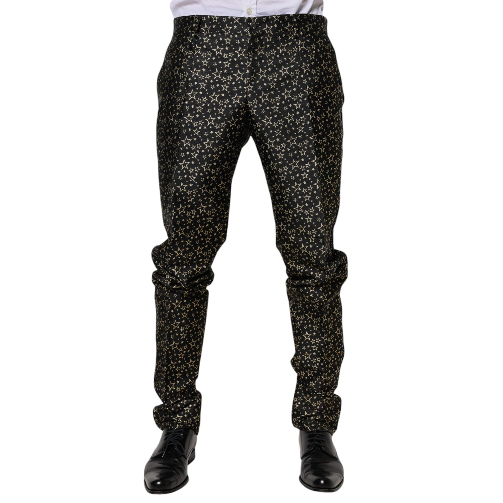 Dolce & Gabbana Black Stars Jacquard SICILIA 2 Piece Suit