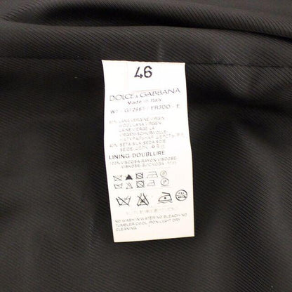 Dolce & Gabbana Black Striped Wool Silk Dress Vest Gilet