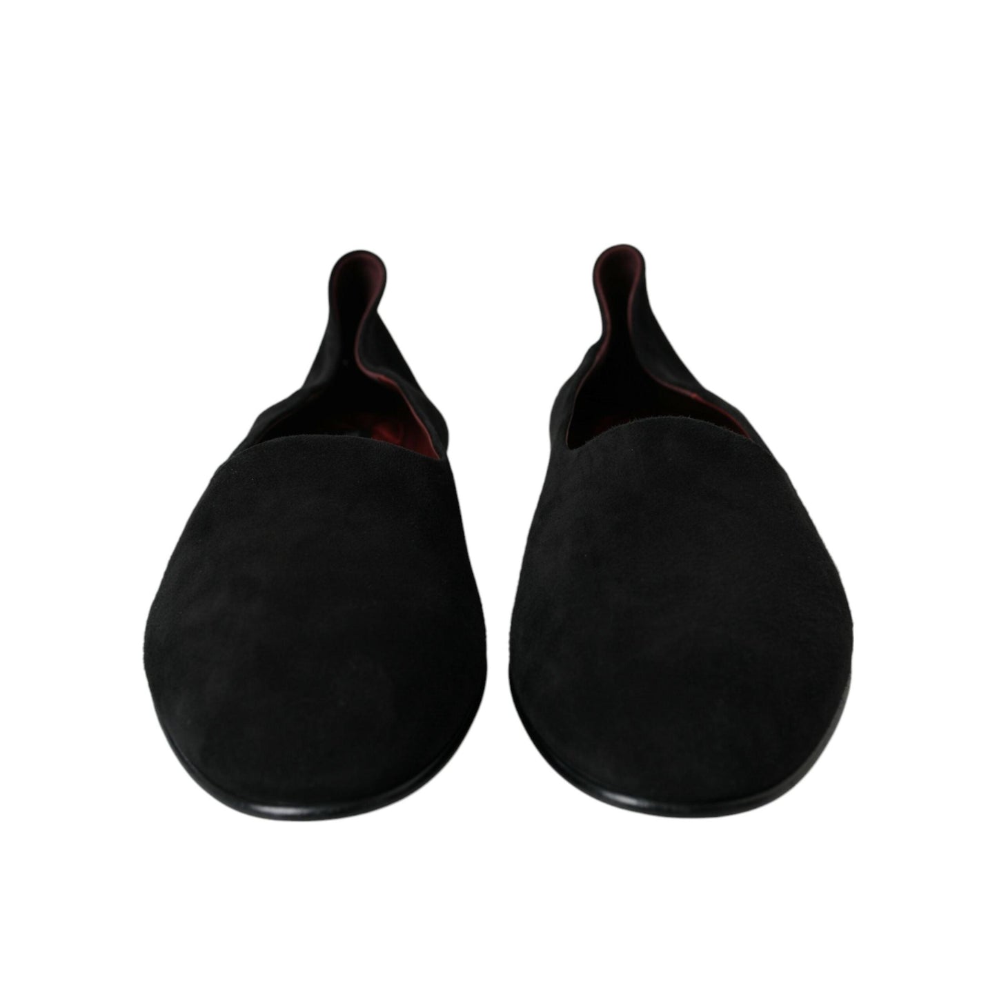 Dolce & Gabbana Black Suede Loafers Formal Dress Slip On Shoes