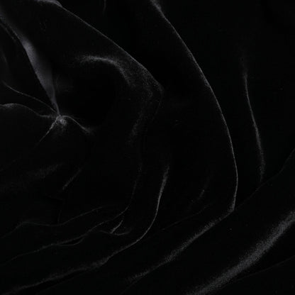 Dolce & Gabbana Black Velvet Fitted Padded Shoulder Blouse Top