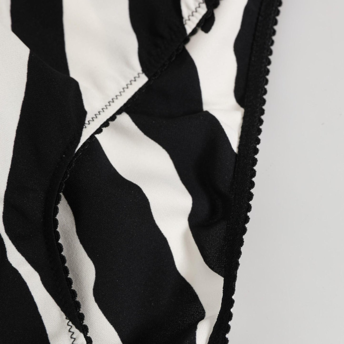 Dolce & Gabbana Black White Zebra Print Slip Briefs Underwear