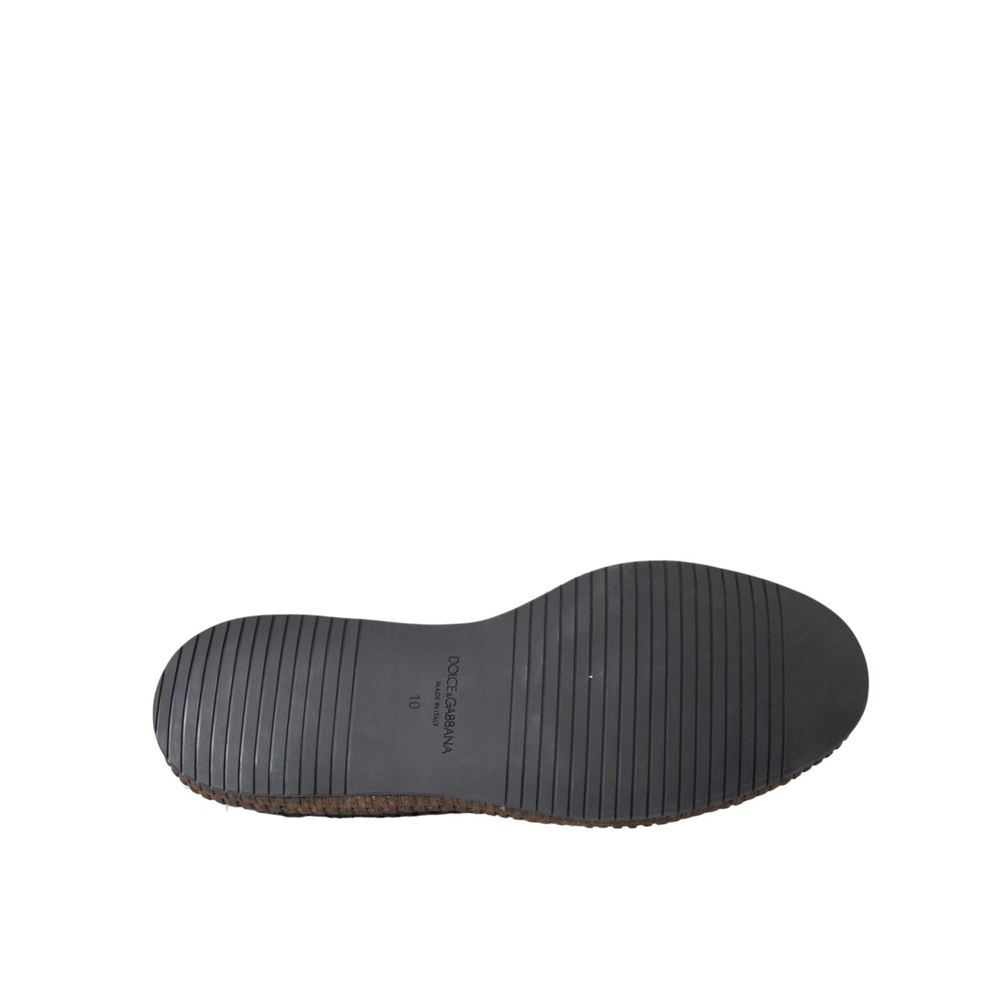 Dolce & Gabbana Black Woven Goat Leather Lace Up Derby Shoes