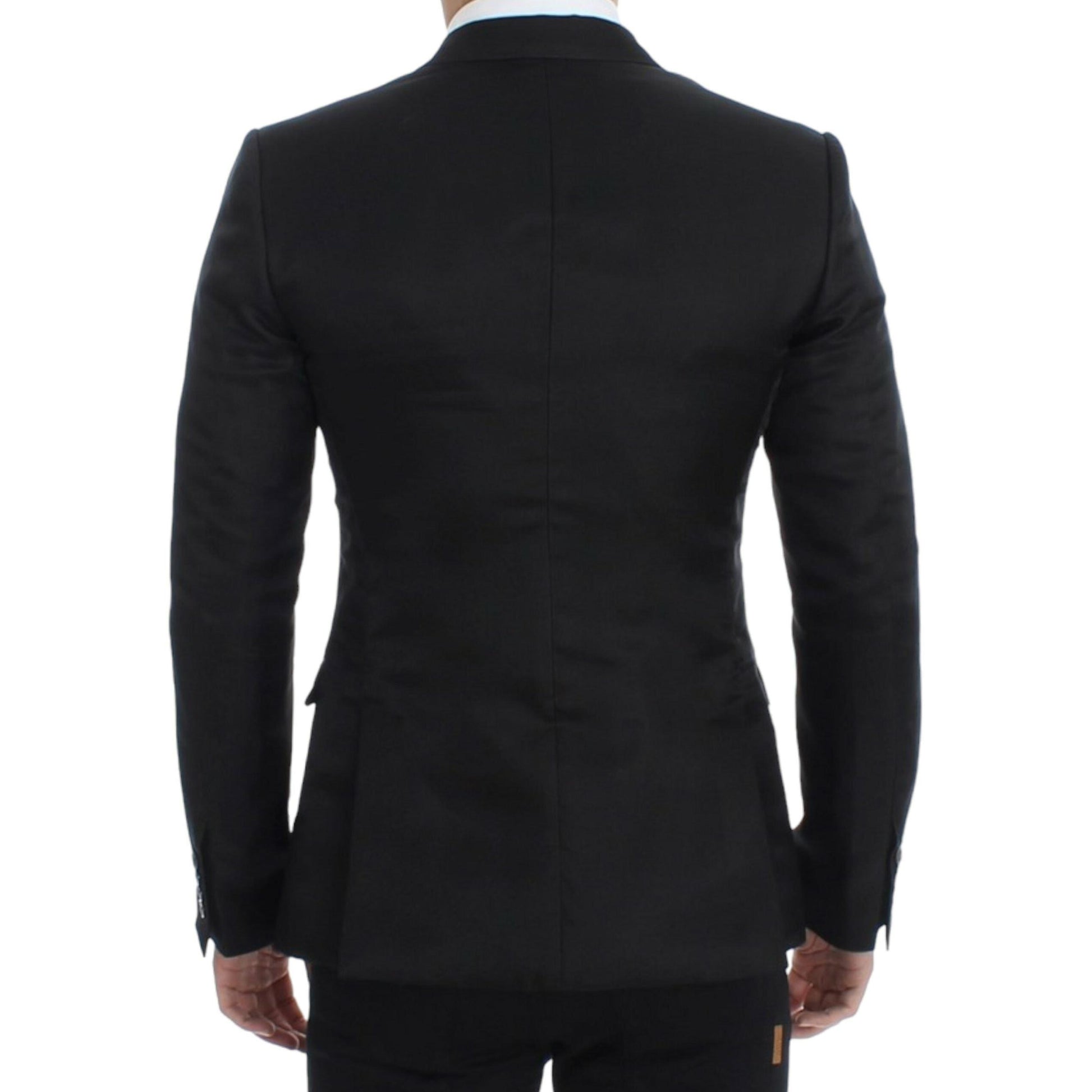 Dolce & Gabbana Black silk slim fit blazer