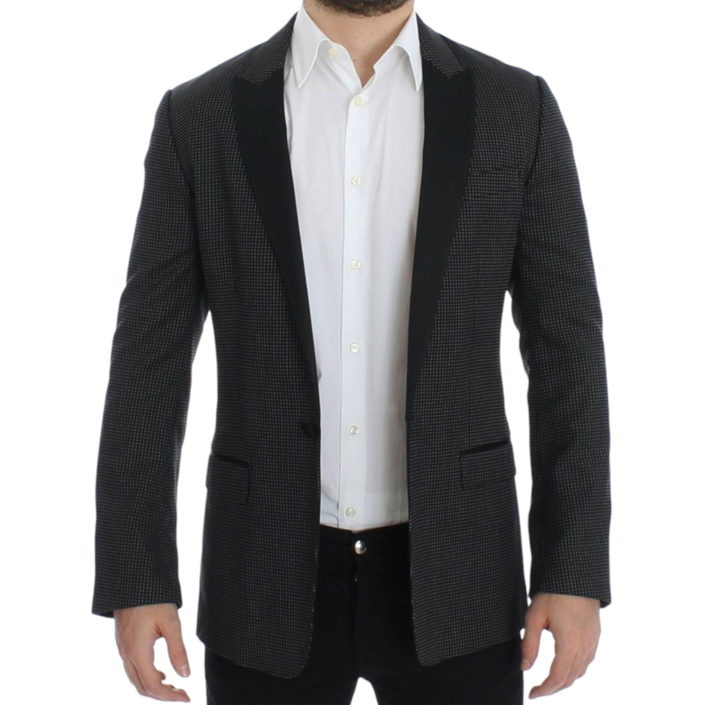 Dolce & Gabbana Black wool slim MARTINI blazer