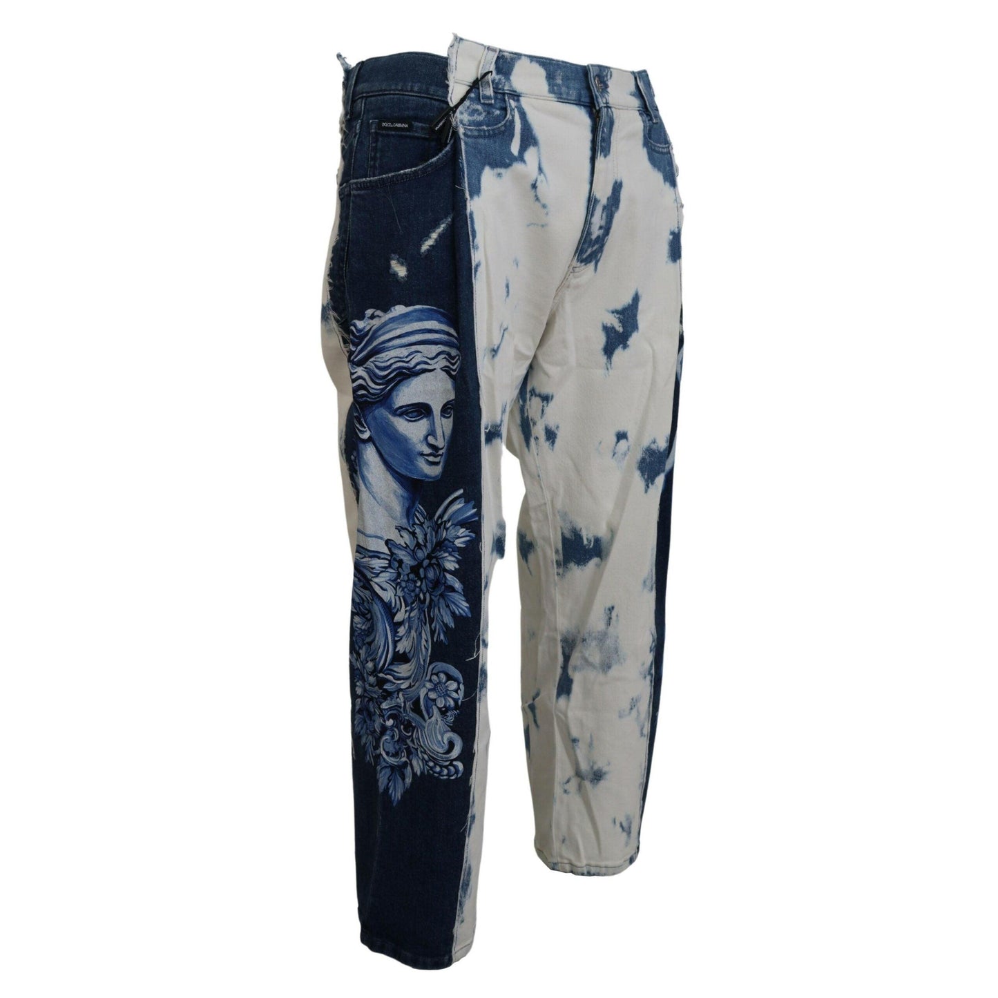 Dolce & Gabbana Blue Ceasar Denim Cotton Loose Fit Jeans