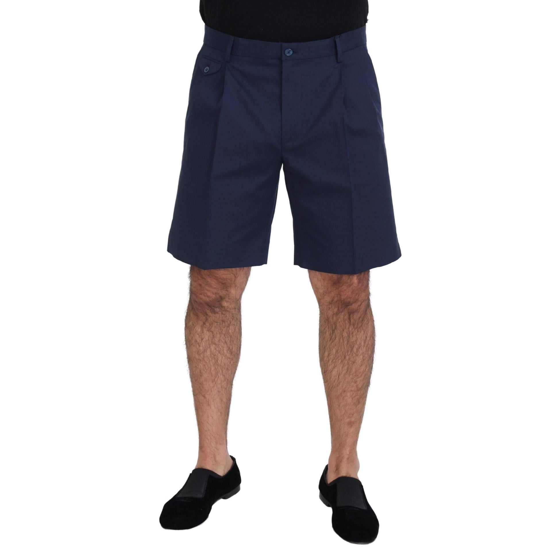 Dolce & Gabbana Blue Chinos Cotton Stretch Casual Shorts