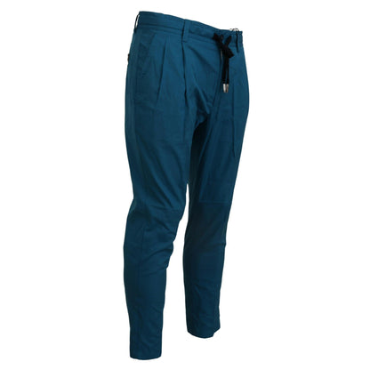 Dolce & Gabbana Blue Cotton Chinos Trousers Pants