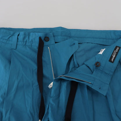 Dolce & Gabbana Blue Cotton Chinos Trousers Pants