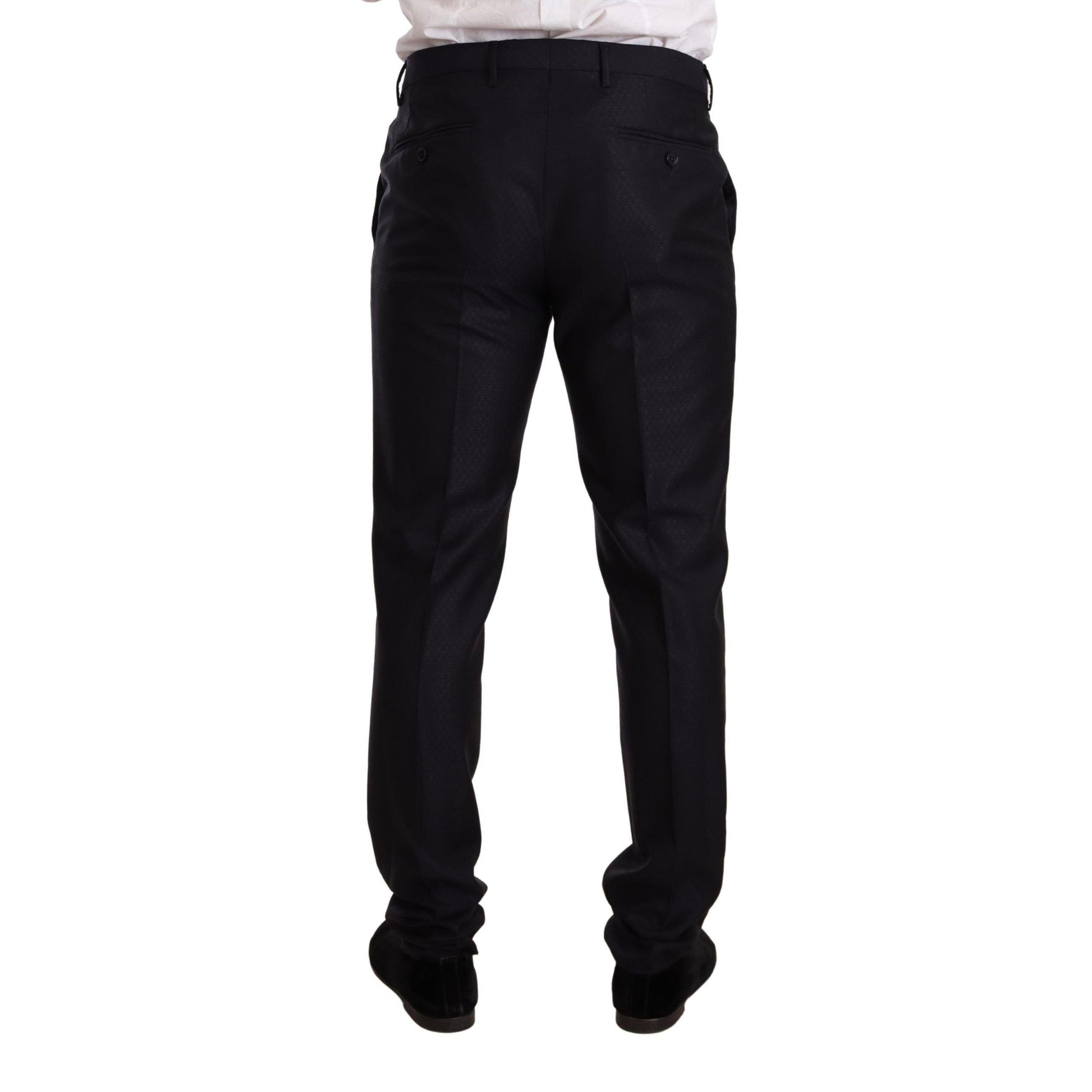 Dolce & Gabbana Blue Pattern MARTINI SLIM FIT 2 Piece Suit