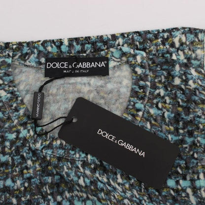 Dolce & Gabbana Blue Wool Sweater Sleeveless Pullover