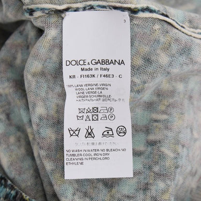 Dolce & Gabbana Blue Wool Sweater Sleeveless Pullover