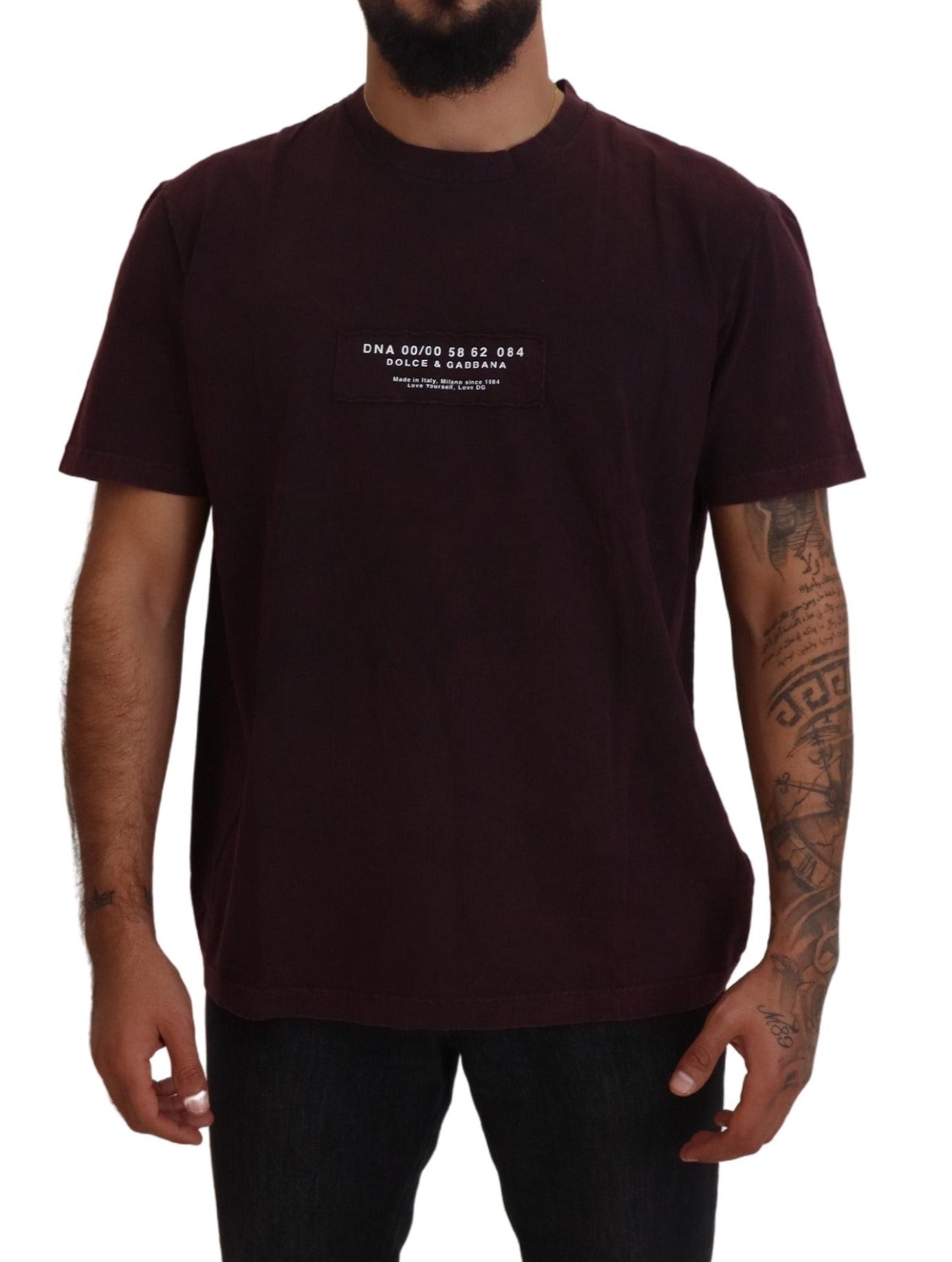 Dolce & Gabbana Bordeaux Crewneck Short Sleeve T-shirt