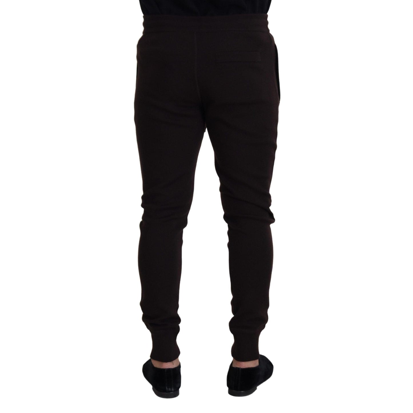 Dolce & Gabbana Brown Cashmere Trousers Bottoms Drawstring Pants