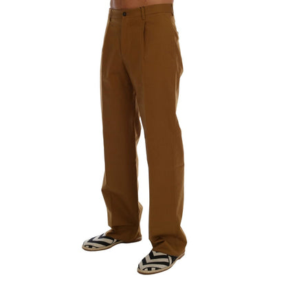 Dolce & Gabbana Brown Stretch Cotton Pants