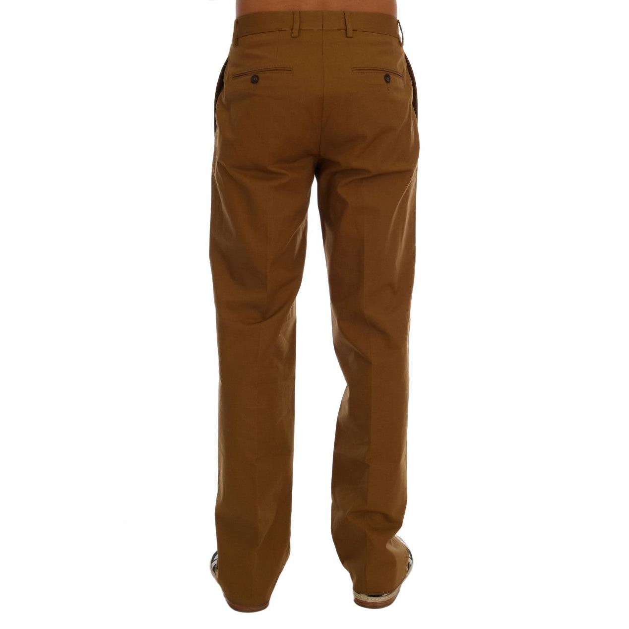 Dolce & Gabbana Brown Stretch Cotton Pants