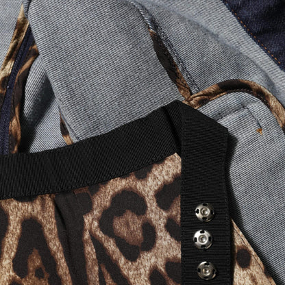 Dolce & Gabbana Dark Blue Cotton Collared Denim Coat Jacket