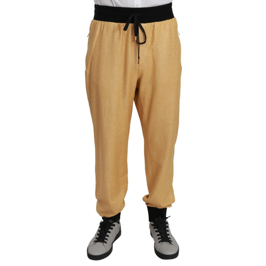 Dolce & Gabbana Gold Year Of The Pig Cotton Mens Pants