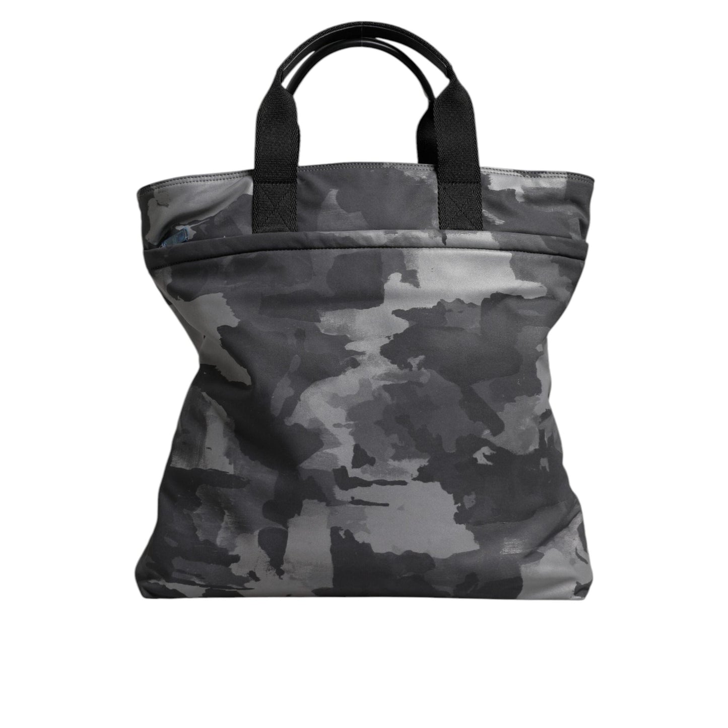 Dolce & Gabbana Gray Camo Cotton Multiple Compartments Tote Bag