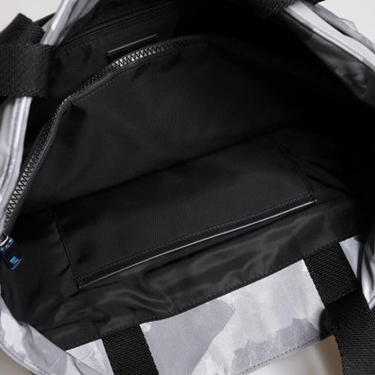 Dolce & Gabbana Gray Camo Cotton Multiple Compartments Tote Bag