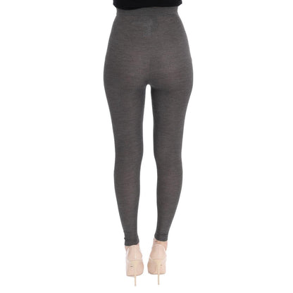Dolce & Gabbana Gray Cashmere Stretch Tights