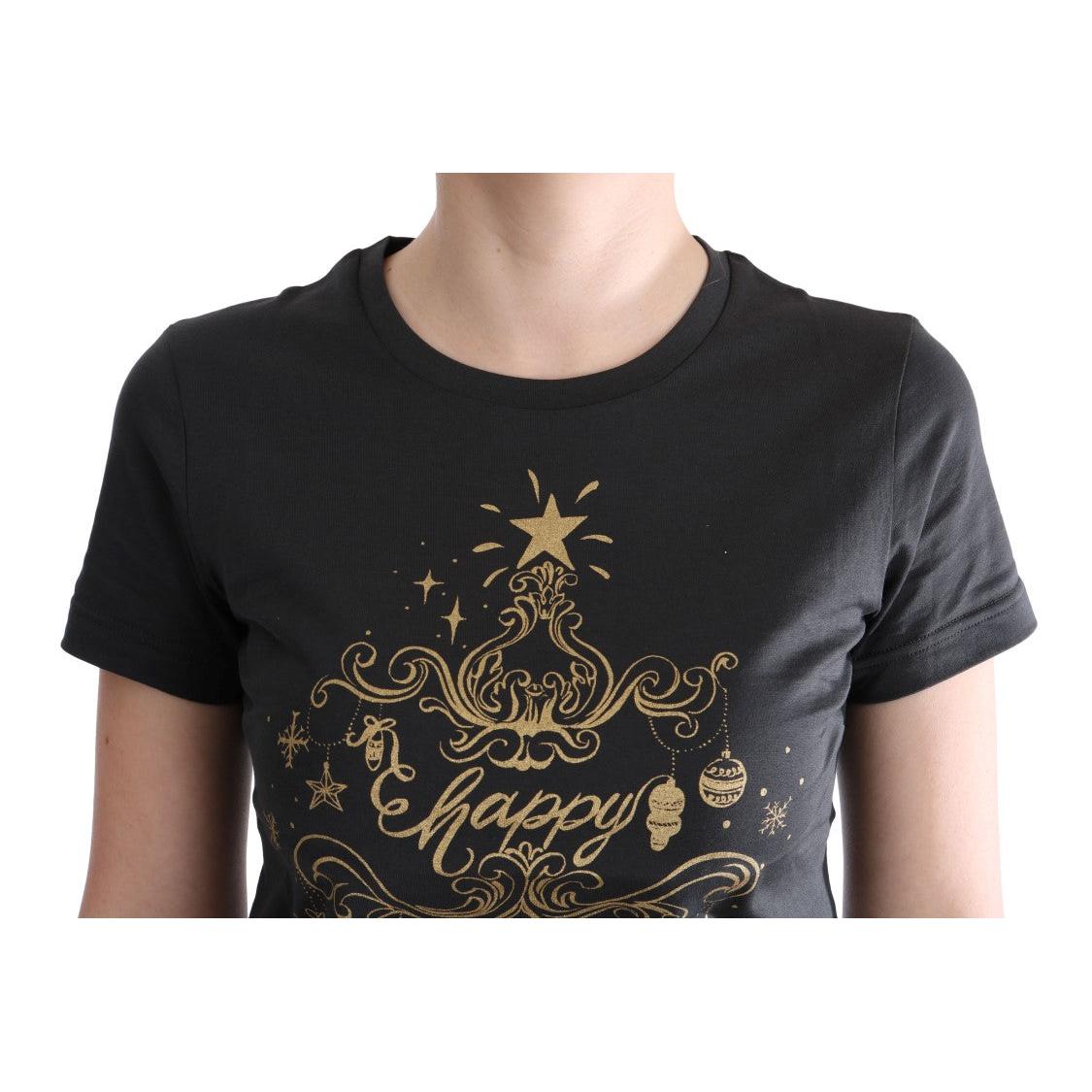 Dolce & Gabbana Gray Cotton 2017 Motive T-Shirt