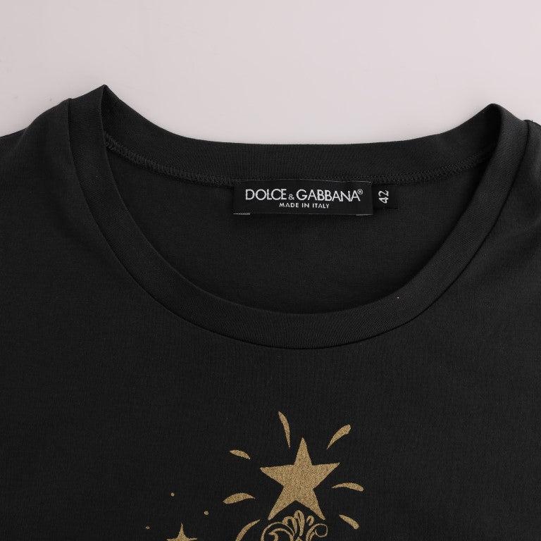 Dolce & Gabbana Gray Cotton 2017 Motive T-Shirt