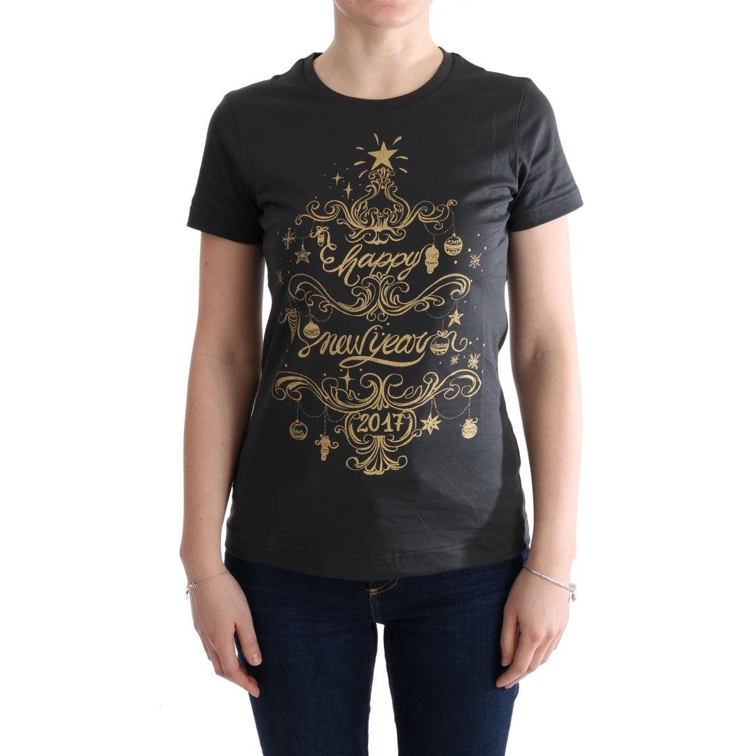 Dolce & Gabbana Gray Cotton 2017 Motive T-Shirt