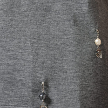 Dolce & Gabbana Gray Cotton Blend Embellished Tee T-shirt