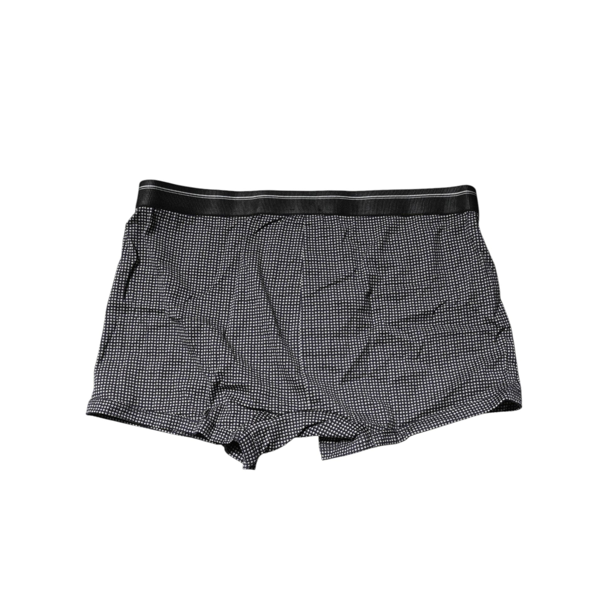 Dolce & Gabbana Gray Printed Cotton Boxer Short Underwear