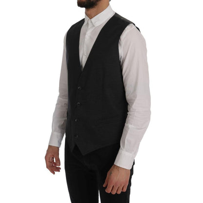 Dolce & Gabbana Gray STAFF Cotton Rayon Vest