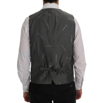 Dolce & Gabbana Gray STAFF Cotton Rayon Vest
