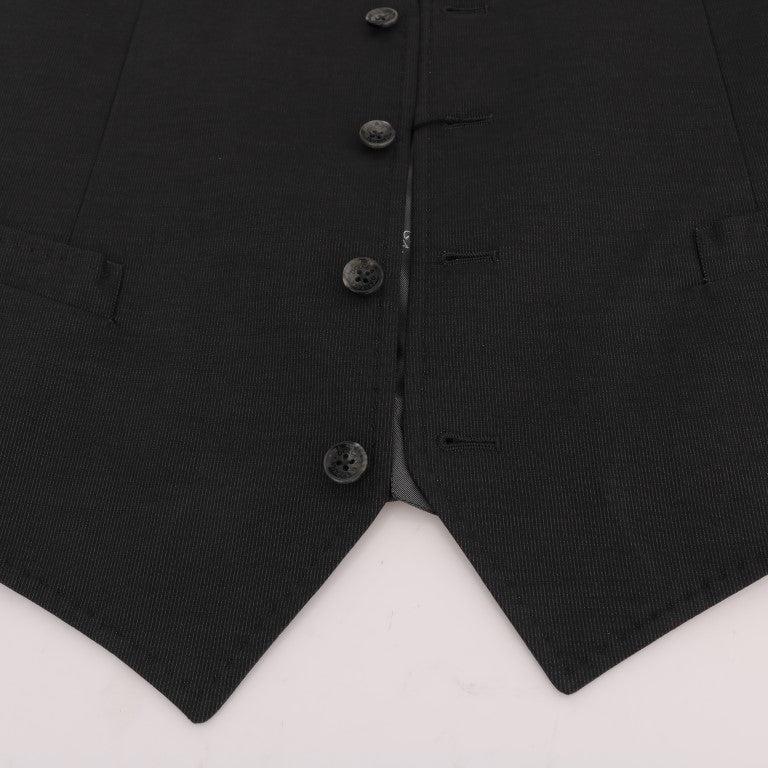 Dolce & Gabbana Gray STAFF Cotton Rayon Vest
