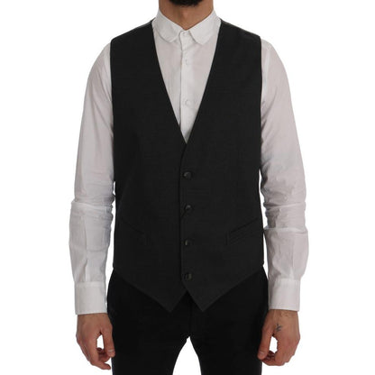 Dolce & Gabbana Gray STAFF Cotton Rayon Vest