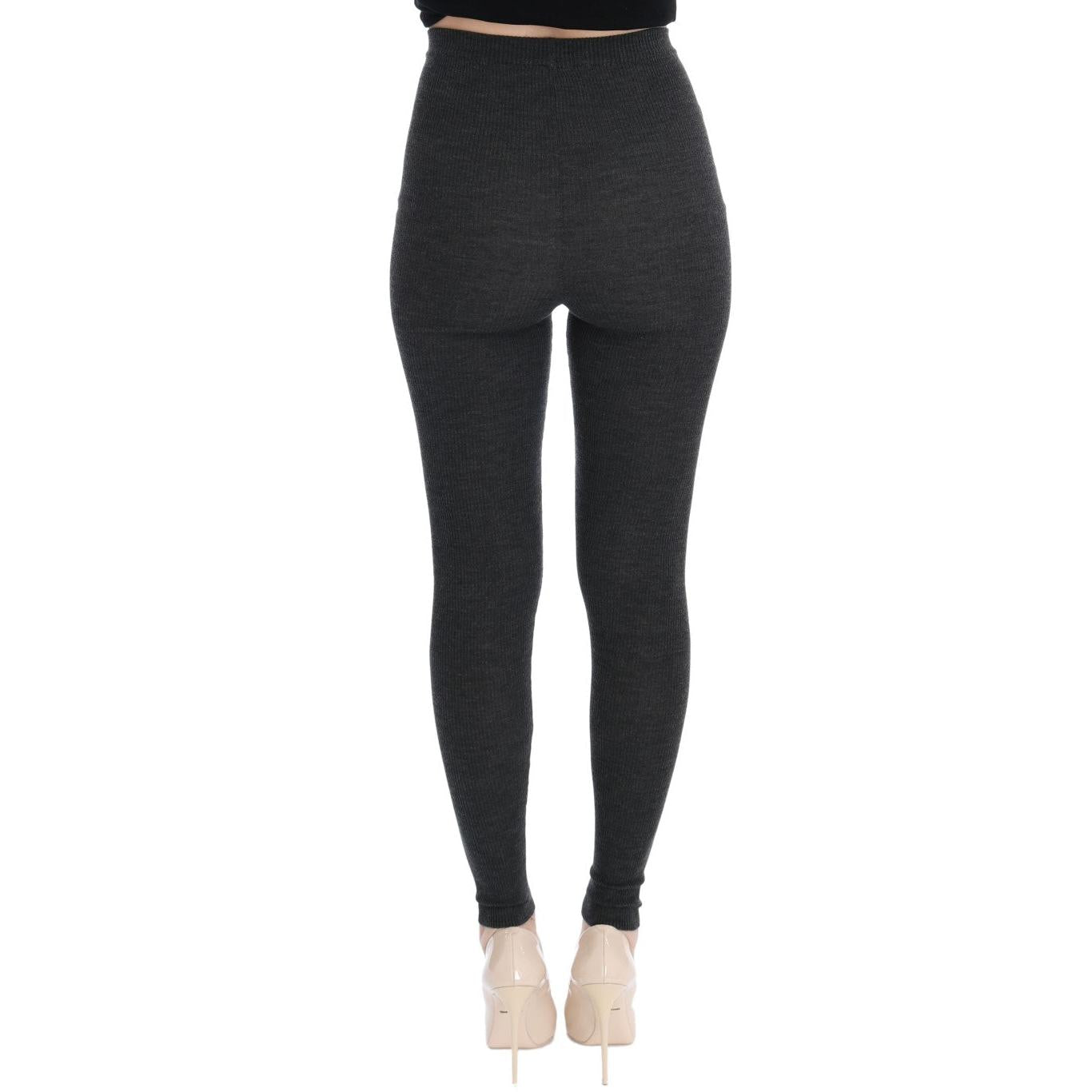 Dolce & Gabbana Gray Wool Stretch Tights