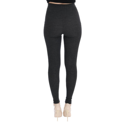 Dolce & Gabbana Gray Wool Stretch Tights